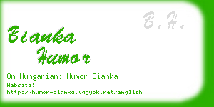 bianka humor business card